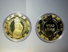 Gold You Win You Lose Sexy Lady Heads Tails Challenge Token Coin