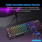 Rgb Backlit Keyboard 104 Key Mechanical Feel Wired Usb Full Size Gaming Office