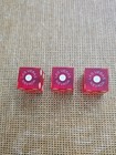 3 Vintage Silver Slipper Casino Las Vegas Nevada Dice Red With White Dots Lot