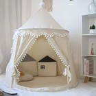 Girls Princess Castle Play Tent Large Indoor Outdoor Kids Playhouse Gift Beige