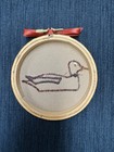 Embroidery Hoop Home Decor  Duck 4 5    Vintage Country Brown Cottagecore Granny