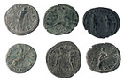 Authentic Ancient - Lot Of 6 Ancient Roman Silvered Double Denarius Coins 134