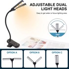 Usb Rechargeable Flexible Reading Lamp 14 Led Night Light Clip-on Desk Book Lamp