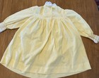 Kate Greenaway Vtg Girls Dress Sz 6 Yellow Stripped Embroidered Goose Pocket
