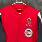 New Era Los Angeles Angels Mlb Track Jacket Red Navy White Full Zip Mens Small