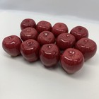 Red Apples 2  Plastic Shiny Faux Fruit Lot Of 12 Staging Vase Filler Decor Craft