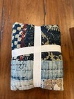 Single Pottery Barn Love Handcrafted Reversible Quilted Euro Sham blue New W tag