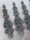 4 Antique Ornate Cast Iron Architectural Salvage Balusters Gate Sections 30   