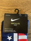 Nike Elite Usa Basketball Cj9897 410 Blue Mens 12-15 Striped Crew Socks New Tags
