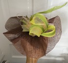 New Handcrafted Fun Flirty Sinamay Fascinator Millinery Hat For Special Occasion