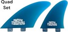 Pacific Vibrations Controllers Quad Solid  Fiberglass Surfboard Fins Fits Fcs