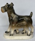 Rare Vintage Occupied Japan Ceramic Schnauzer Dog   Puppy Figurine 1945-52 Vtg
