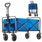 Collapsible Folding Foldable Carriage Heavy Duty Wagon Cart Of Outdoor 200lb For