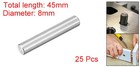25 Pcs M8x45mm Dowel Pins 304 Stainless Steel Shelf Support Peg Pin Rod