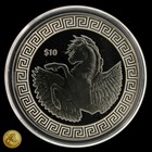 2022 British Virgin Islands  10 Pegasus 1oz  999 Fine Silver Coin Ogp  -e1355