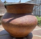Antique Hand Hammered Copper Pot