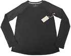 New Free Fly Womans Medium Heather Black Bamboo Midweight Long Sleeve T Shirt