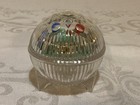 Vintage Mcm Art Deco Duvinne Glass Globe Shaped Miniature Perfume Bottle Holder