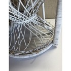 Vintage Children s Wicker Peacock Chair 29   tall White Sturdy Chair Rare Find