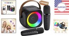 Mini Karaoke Machine With 2 Wireless Mics - Portable Bluetooth Fun For All Ages