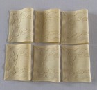 Vintage Cocktail Napkins Madeira Hand-embroidered Leaves On A Vine Set 6 Unused