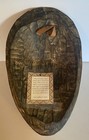 Vintage Hand Carved Wood With Metal African Tribal Mask  11    X 6 5   