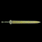 Genuine Ancient Roman Bronze Gold Art Work Large Rare Sword 60 Cm 