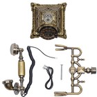 Antique Vintage Handset Old Telephone European Style Rotary Dial Phone Gold New 