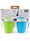 Munchkin Miracle 360 Trainer Cups 2 Pack 7 Oz Baby 6m  Green Blue Handles Nwt