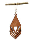 Wood Cut Out Earrings Tribal Unique Artistic Lightweight Dangle Jewelry