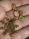 Authentic Chanel 2024 Holiday Snowflake Charm Cc Logo Pendant 