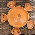 Mexican Pottery Large Appetizer Tray Serving Dishes Platter Dish 7 Piece Set 12 