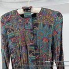 Vintage Bedford Fair Paisley Midi Dress Long Sleeve Usa Made Women s Size 6