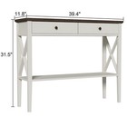 Farmhouse Console Table With Drawers Narrow Accent Entryway Storage