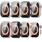 For Apple Watch Series 10 42mm 46mm Tempered Screen Protector Pc Full Cover Case
