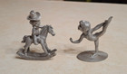 Vintage Spoontiques Pewter Figurines Lot Miniatures Figures Dancer Rocking Horse