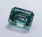 Natural Green Color Cvd Diamond Lab Grown Loose 2 Ct Emerald Cut Vvs1 Certified