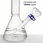  pack Of 2  4 3    14mm Glass Downstem And Round Male Bowl Piece For Glass Bong