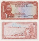 Kenya 2 Pcs Set  5 And 10 Shillings  1 7 1978  - P-15  P-16 Unc