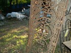  Antique Iron Fence  Panel Victorian Ornate  Grape Clusters 1880 