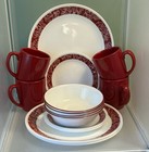 Corelle Vitrelle Livingware Bandhani 16 Pc   Dinnerware Set  4-five Pc Settings