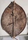 Rare Antique 19th C African Kenyan Maasai Warrior Tribal War Shield Buffalo Skin