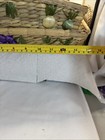 Vintage 3 Wicker Nesting Baskets Casserole Dish Carrier Lined Fruits Veggies