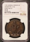 1739 Great Britain Admiral Vernon Porto Bello Bronze Medal Ngc Xf 40 - Pbvi-13-q