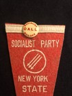 1936 Socialist Party  New York State Convention Souvenir Pennant  With Button