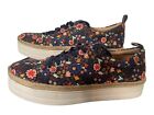 Jack Rogers Mia Platform Floral Espadrille Sneaker Shoes Lace Up Boho Retro 70s
