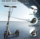 Scooters For Kids 8-12  Teens   Adults - Foldable Commuter Scooter With Bell  Ha
