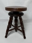 Vintage Miniature Piano Organ Stool Adjustable Wood Salesman Sample