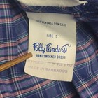 Vintage Polly Flinders Hand Smocked Dress Sz 5 Purple Plaid Lace Trim Long Sleev