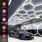 Led Hexagon Garage Lights 6500k Car Detailing Shop Light With Border For Garage